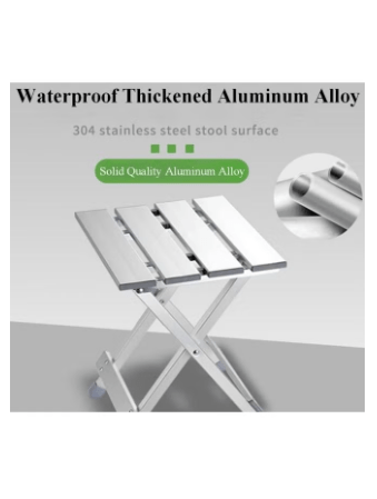 4 Pieces Folded Stainless Steel Camping Chair for Fishing Picnic Hiking and Camping