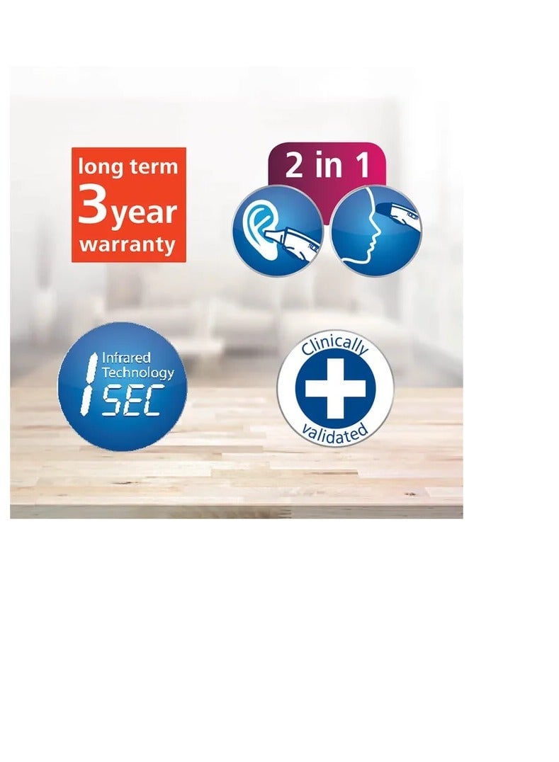VEROVAL Ear and Forehead Thermometer set