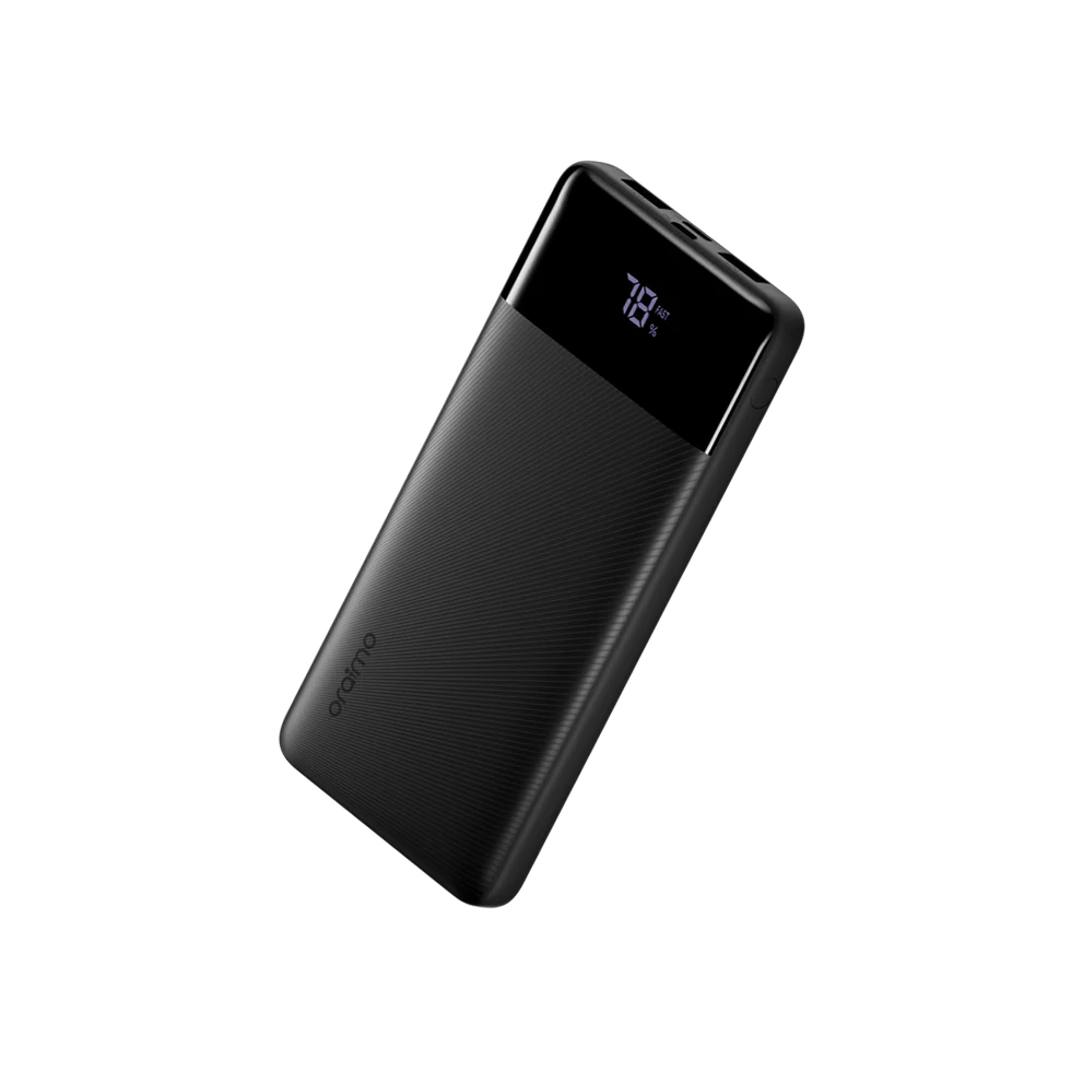 Oraimo Toast 22.5 Type-C (IN/OUT) Power Bank, PD&QC 3.0 Compatible, 22.5W, 10,000mAh, Black, OPB-7100Q