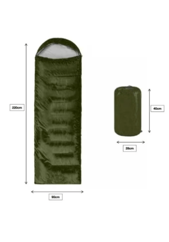 Outdoor Camping Sleeping Bag Hiking Training Lunch Break Duck Down Sleeping Bag Size: 220cm*90cm