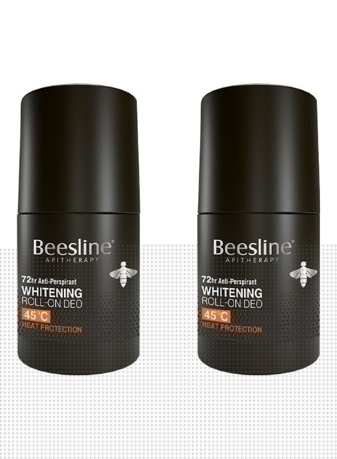 Pack Of 2 Whitening Roll On Deodorant Heat Protection 100ml