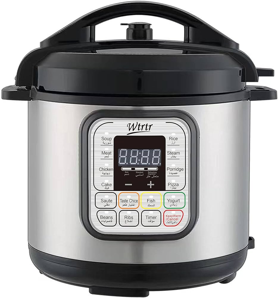 electric pressure cooker, Slow, Rice Cooker, Yogurt, Cake Maker,Steamer and Warmer, Silver.perfect for larger families (13L)