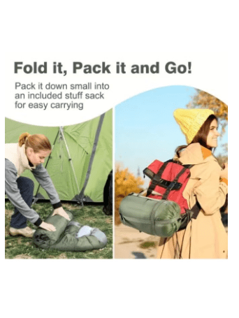 Outdoor Camping Sleeping Bag Hiking Training Lunch Break Duck Down Sleeping Bag Size: 220cm*90cm