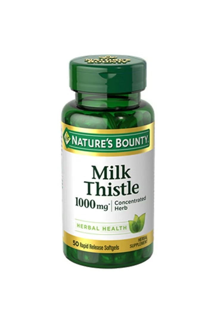 Milk Thistle Liver Detox 1000Mg - 50 Softgels