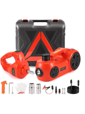 5Ton 12V Car Electric Hydraulic Floor Jack Lift Pump Tire Change and Tyre Inflator