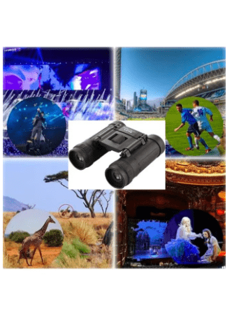 Binoculars Telescope 8X21 HD Sightseeing Mirror for Both Day and Night Mini Pocket Foldable Binoculars