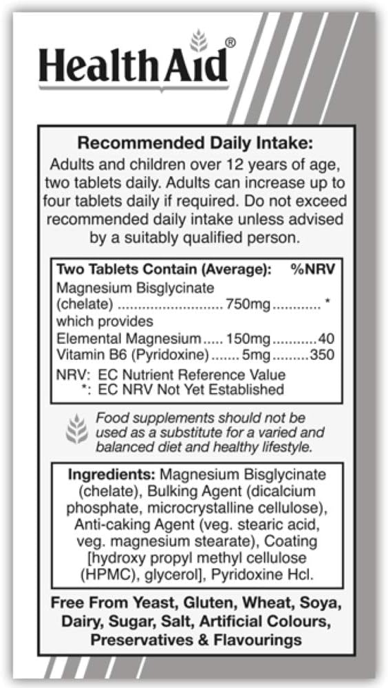Magnesium Bisglycinate 375Mg Tab 60'S