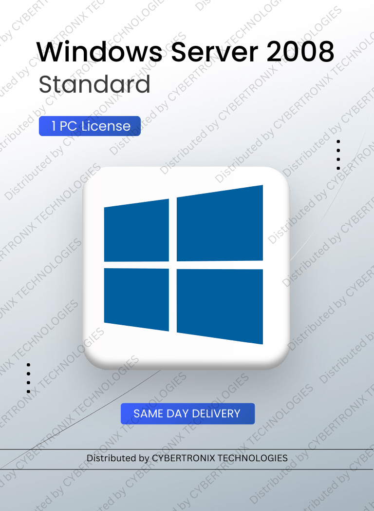 Microsoft Windows Server 2008 Standard | 1 PC License | Digital License | SAME DAY DELIVERY