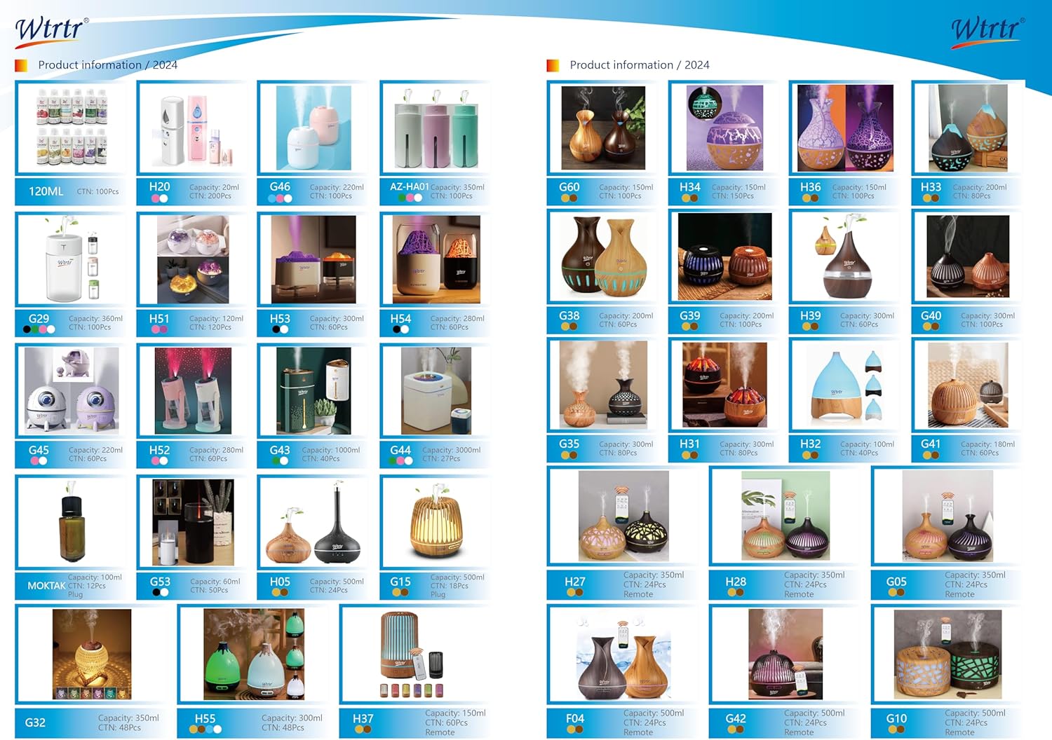 500ml Essential Oil Diffuser, Air Humidifier (Brown)