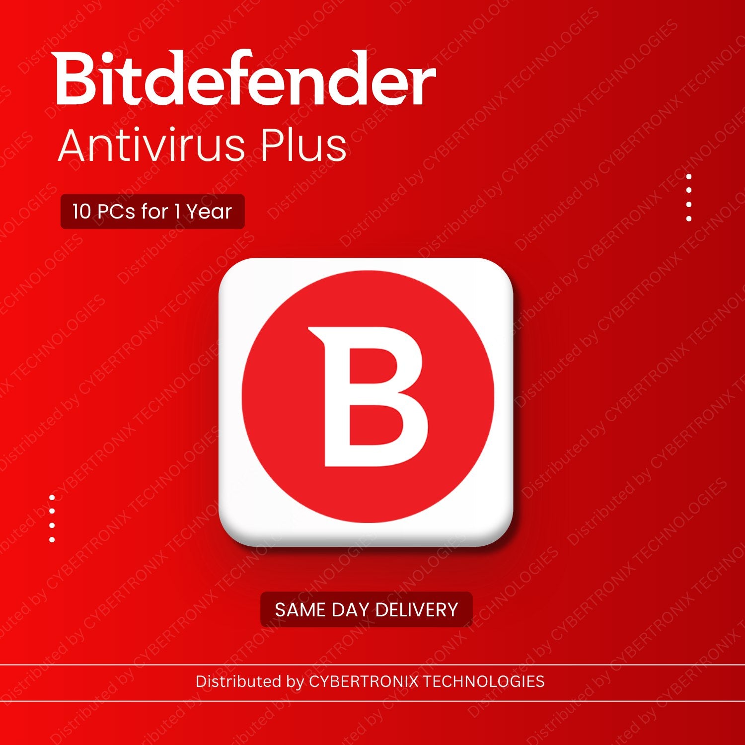 Bitdefender Antivirus Plus | 10 PCs for 1 Year | Digital License | Same Day Delivery
