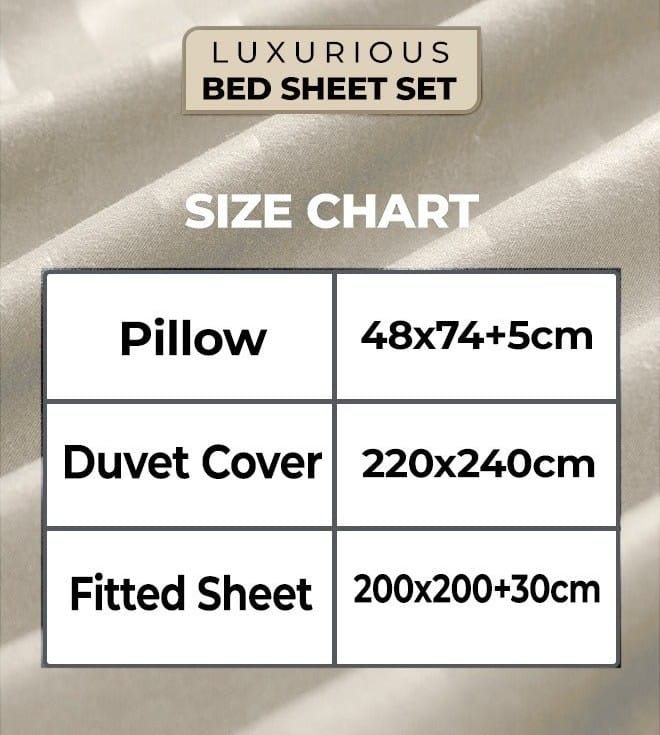 4-Piece Luxury King Size Cream Striped Bedding Set Includes 1 Duvet Cover (220x240cm), 1 Fitted Bed Sheet (200x200+30cm), and 2 Pillow Cases (48x74+5cm) for Ultimate Hotel-Inspired Sophistication