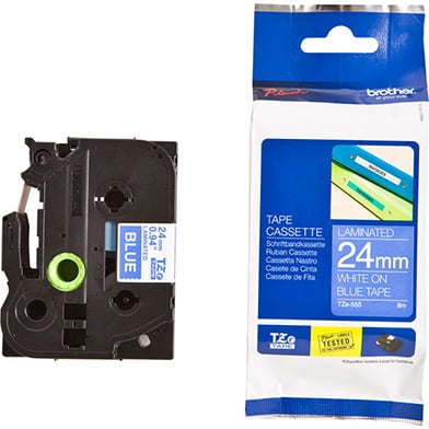 Tze-555 Label Tape White/Blue