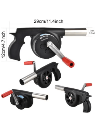 Camping BBQ Manual Air Blower or Air Blower with Hand Crank for Outdoor Camping Barbecue Fire Bellows Hiking Picnic