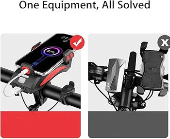 Bike Head Light Multifunctional Cycling Head Lamp Rechargeable Cycle Headlamp for Night Riding