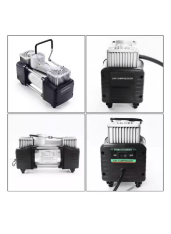 2 Cylinder 12v Car Air Compressor for Car Tires Maximum Pressure of 200PSI Portable Air Pump for Car SUV Tire Inflator