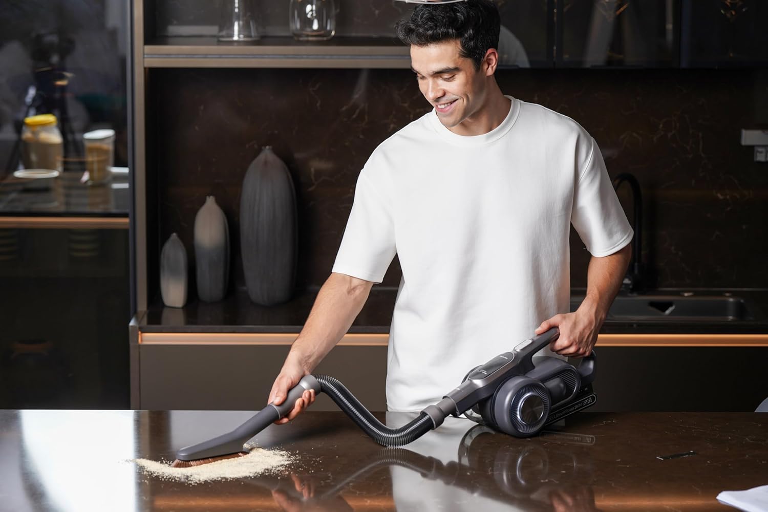 Jimmy H11 Pro Vacuum Cleaner and Floor Scrubber Removable Battery 260AW and 25Kpa Power, 700W, 90 Minutes Runtime, Smart LED Screen, Adaptive Technology, HEPA Filter and Charging Station