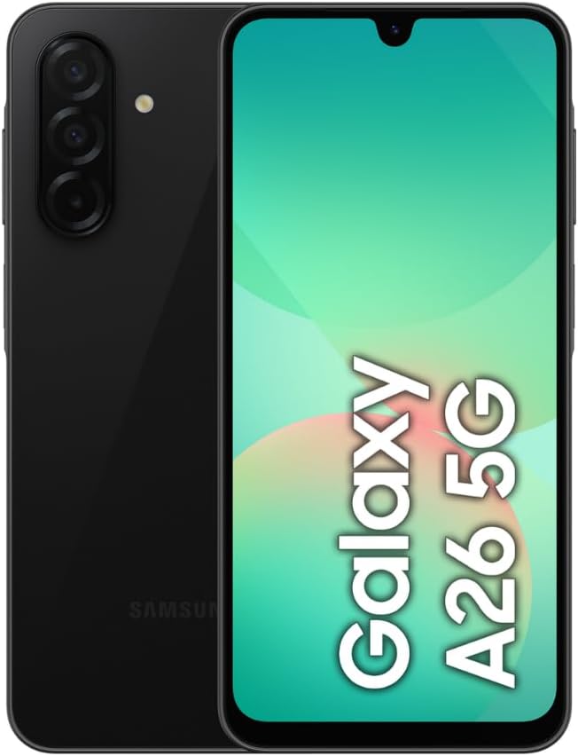 Samsung Galaxy A26 5G, Android Smartphone, 256GB Storage, 8GB RAM, Black, 50MP Camera, Large Display, Long Battery Life (UAE Version)