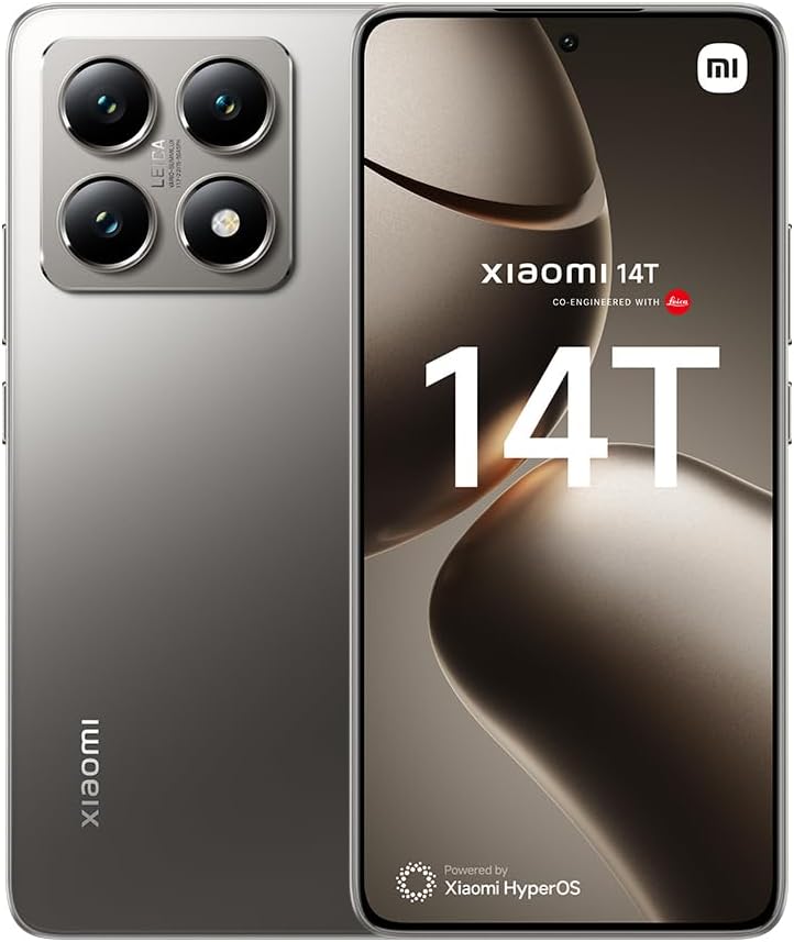 Xiaomi 14T 5G Mobile, Titan Gray (12GB RAM+512GB) | MediaTek 8300 ultra | 6.67" Amoled 144Hz display | Leica Triple Camera 50+50+12MP, 32MP Front camera with Xiaomi sound outdoor