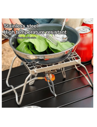 BBQ Grill Foldable Barbecue Rack Stove Camping Grate Gas Stand Outdoor Cooking