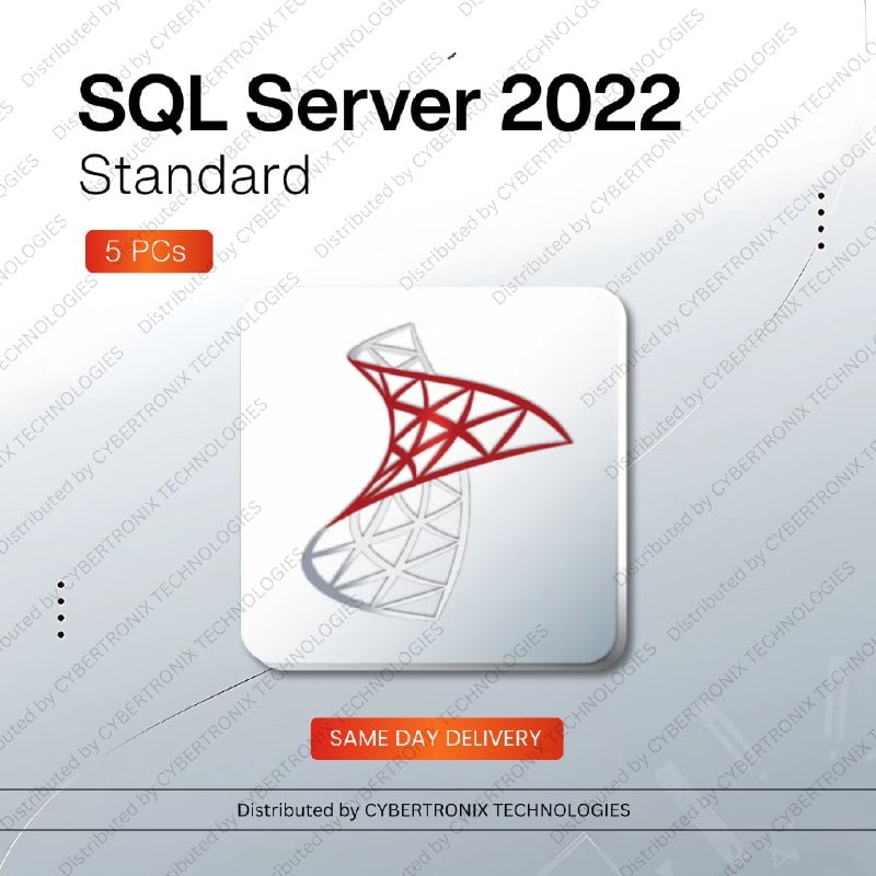 Microsoft SQL Server 2022 Standard 5PCs | Windows | Digital License | Same Day Delivery