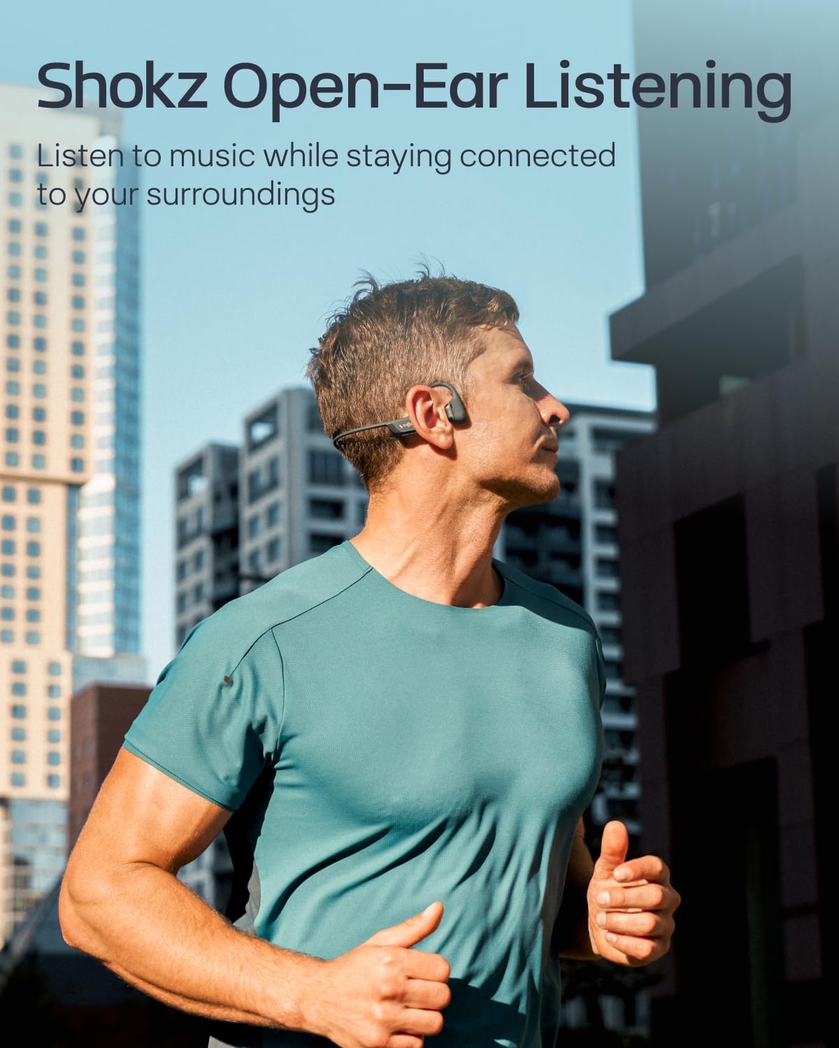 SHOKZ OpenRun Pro 2 Sports Headphones with Bone Conduction Technology, Open-Ear Bluetooth 5.3 Headphones, Noise-Isolating Microphones, IP55 Water Resistant, 12-Hour Playtime, USB-C Fast Charging, Black