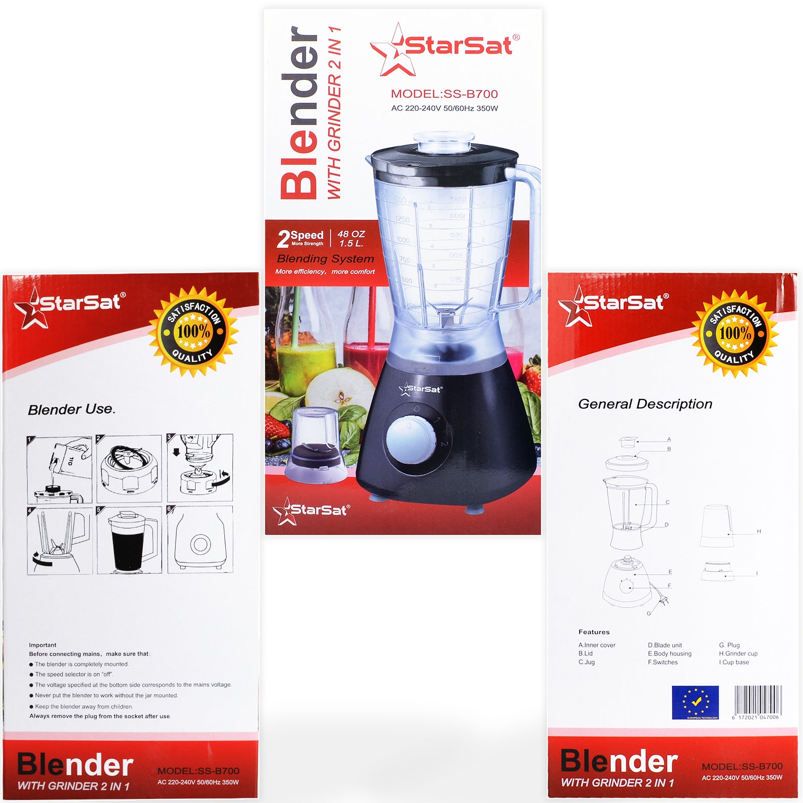 SS-B700 2 in 1 BLENDER