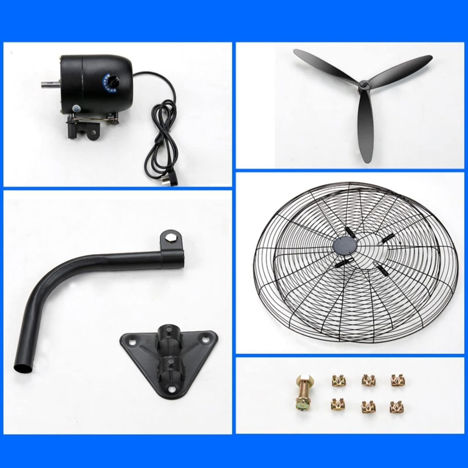 26 Inch Industrial High Power Wall-mounted Fan,Retro Wall Fan Air cooler Oscillating Exhaust Fan,for Office Commercial and Restaurant For Workshop...