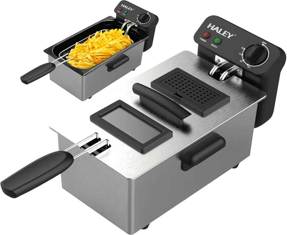 Deep Fryer 4L 2000W with View Window and Stainless Steel Lid for Home, Kitchen.2-Year Warranty,