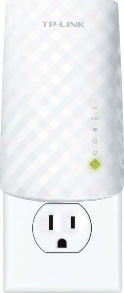 TP-Link AC750/RE200 Dual Band Wi-Fi Range Booster (2.4GHz & 5GHz) White