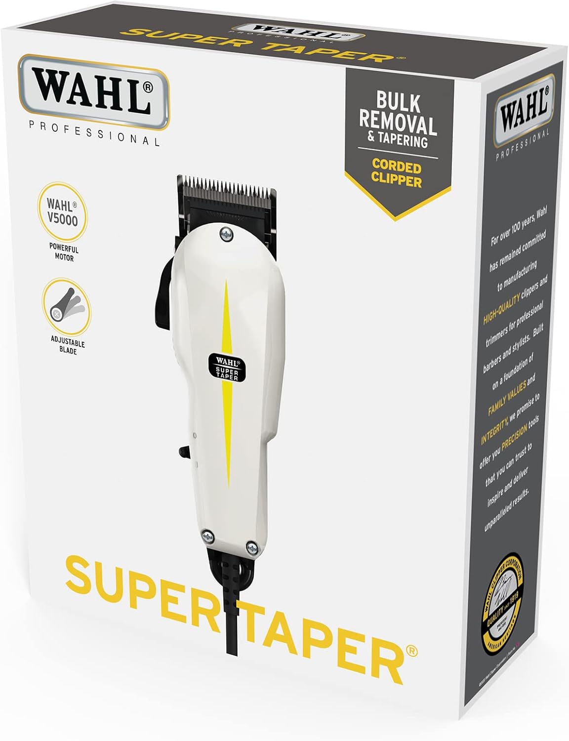 Corded Super Taper Hair Clipper Black/White/Yellow 8.1x19.8x25.4cm