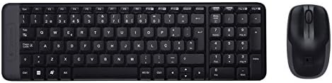 MK220 Space-Saving Wireless Keyboard and Mouse Combo Black