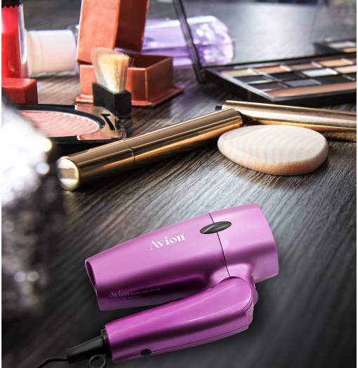Avion Travel Hair Dryer | Foldable Handle | Narrow Concentrator for Focused Airflow | Quick & Gentle Drying | Easy Handling | 2 Speed Settings,AHD340