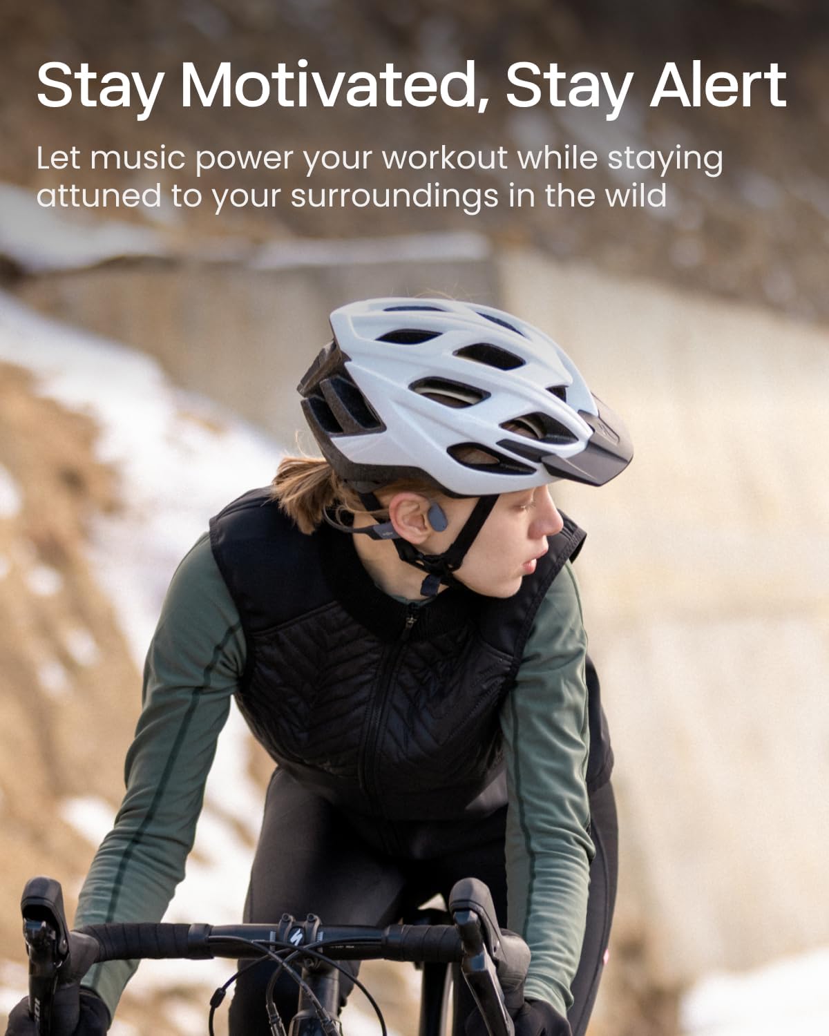 SHOKZ OpenSwim Pro Bone Conduction Sports Headphones, IP68 Waterproof Open-Ear Wireless Earphones with Bluetooth 5.4, 32GB of MP3 Storage, Noise Cancelling Mics, 9h Playtime for Running, Swimming-Grey