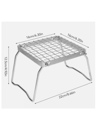 BBQ Grill Foldable Barbecue Rack Stove Camping Grate Gas Stand Outdoor Cooking