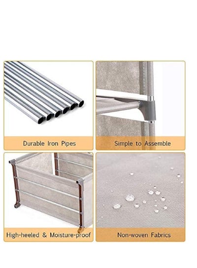 Multi-Function Book Shelf, Double Row 4-Tier Bookshelf Bookcase With 8-Cube Shelves, Simple Assembly Storage Organizer Shelf
