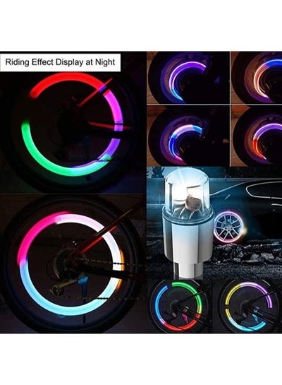 2 قطعة عجلة السيارة تكلم ضوء دراجة نارية LED ضوء قبعات صمام الإطارات
