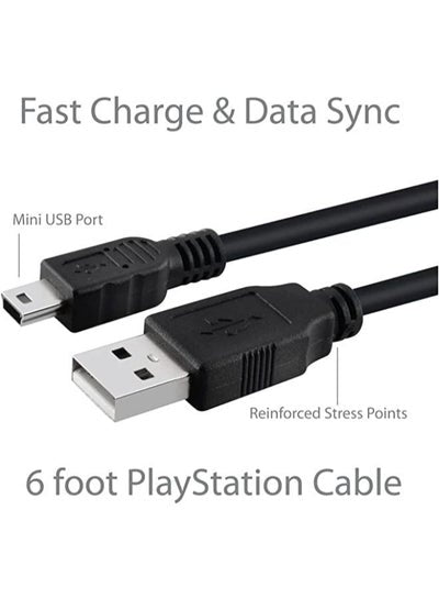 1M USB Charger Cable Compatible with PlayStation PS3/PS3 Slim SixAxis Controller Charging Cable for Digital Camera Hero3/4 USB Magnetic Ring Data Transfer Cable