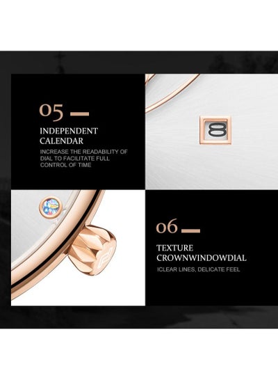 NAVIFORCE Womens Fashion Watch Waterproof Analog Luxury Wristwatch Unique Face Design Casual Dress Watches for Ladies NF5011