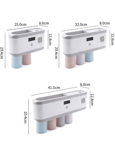 Wall Mounted Sterilzer Toothbrush Holder With Toothpaste Dispenser