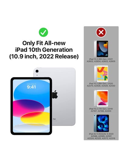 Magnetic iPad Case For iPad 10th Gen 2022 10.9 inch Premium Quality Slim Stand Case with Auto Sleep and Awake function