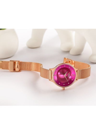 CURREN 9036 Original Brand Mesh Band Wrist Watch For Women