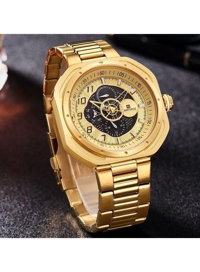 ساعة NaviForce NF9141 Day Date الفاخرة كرونوغراف فولاذية