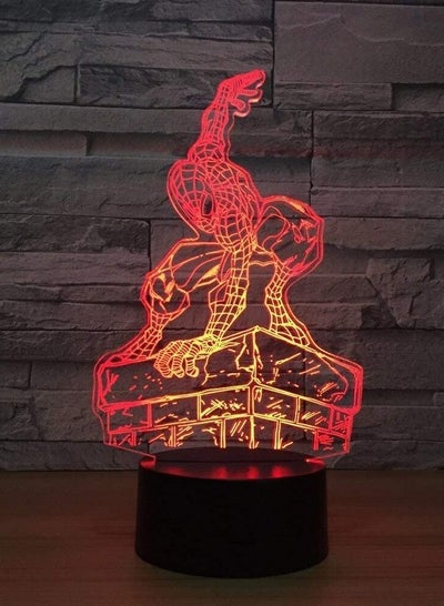 Fashion and Beauty Spiderman 7 Color Led Night Lamps for Kids Led USB Table Baby Sleeping -Touch LED Children's Night L. (Color : Touch+Remote)