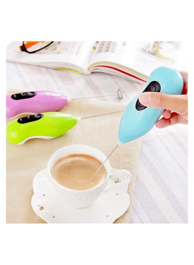Egg Beater, Electric Hand-held Egg Beater Hot Drink Milk Coffee Frother Foamer Whisk Mixer - Multicolor