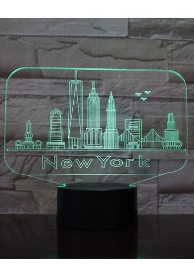 City New 3D LED Multicolor Night Light Lamp Decoration Children Baby Gift Famous Buildings Table Lamp Bedside Neon