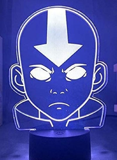 أضواء الليل LED الاكريليك LED ضوء الليل الصورة الرمزية آخر Airbender للأطفال غرفة نوم ديكور ضوء الليل أسطورة Aang الشكل مكتب مصباح ثلاثي الأبعاد