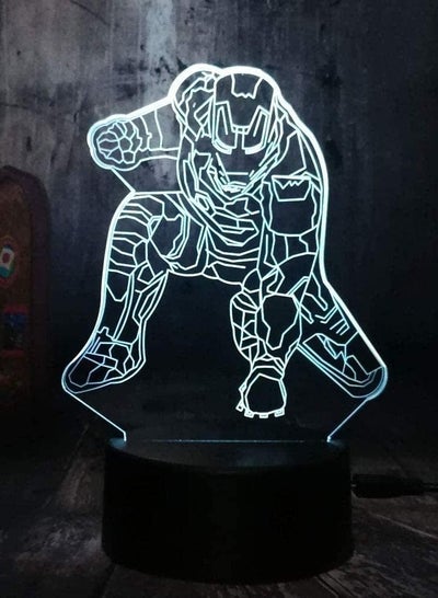 Multicolor 3D LED Night Light Cool Christmas Gift Marvel Legends Hero Iron Man 3D LED Night Light Desk Lamp Creative Child Decoration Kids Toys