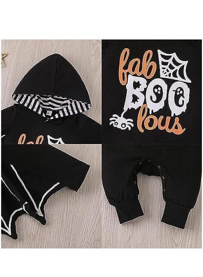 Brain Giggles Newborn Baby Boy Cosplay Clothes Infant Bat Design Long Sleeve Costume Hoodie Romper Jumpsuits Outfit 9-12 months