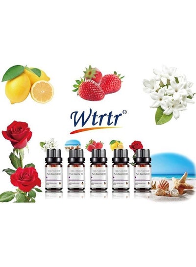 5 Pieces 10ml Bottles of Scented Essential Oils for Air Humidifier Revitalizer