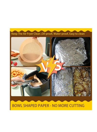 Air Fryer Disposable Paper Liners , 160x45mm Non-Stick Parchment Paper for Air Fryer Liners ,  50 PCS Round Baking Paper